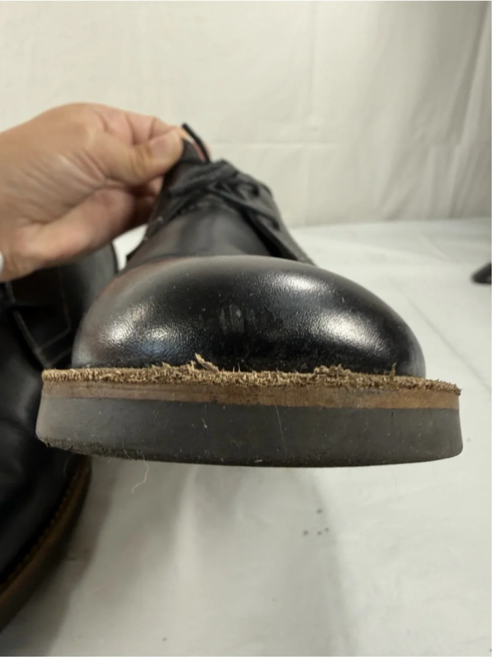 Original Penguin Munsingwear Wade Men's 13M Black Leather Oxfords Lace Up Shoes